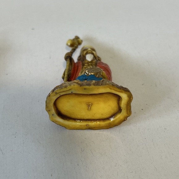 Vintage Japanese Painted Small Celluloid Figures 7 Gods of Good Fortune - Picture 15 of 16